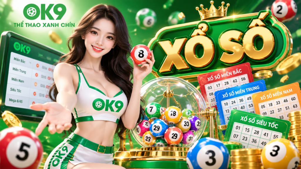 Giao diện sảnh Xổ Số OK9